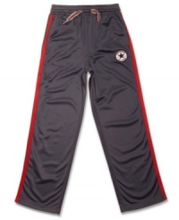 Made for the All Star who's always on the move: Track pants from Converse featuring the authentic Chuck patch on the left hip. (Clearance) Made for the All Star who's always on the move: Track pants from Converse featuring the authentic Chuck patch on the left hip. (Clearance)