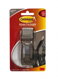 Command Modern Reflection Large Metal Hook, Brushed Nickel Command Modern Reflection Large Metal Hook, Brushed Nickel