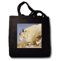 Billy Mountain Goats, Altyn Ridge, Glacier NP Montana - US27 CHA2585 - Chuck Haney - Black Tote Bag 14w X 14h X 3d