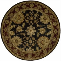Nourison JA18 Jaipur Round Hand Tufted Area Rug, 6-Feet, Black Nourison JA18 Jaipur Round Hand Tufted Area Rug, 6-Feet, Black