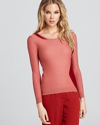 Artful color-blocking lends chic style to this plush cashmere sweater from Sonia Rykiel. Artful color-blocking lends chic style to this plush cashmere sweater from Sonia Rykiel.