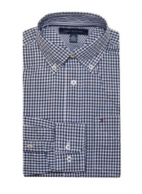 Tommy Hilfiger Men Classic Fit Long Sleeve Plaid Logo Shirt
