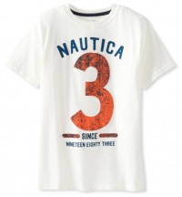 Nautica Boys 8-20 3 Short Sleeve Tee, Cream, X-Large Nautica Boys 8-20 3 Short Sleeve Tee, Cream, X-Large