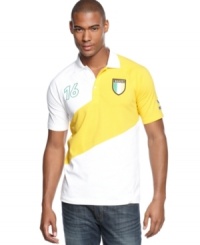Use preppy style to give props to your favorite country in this polo shirt from Puma. Use preppy style to give props to your favorite country in this polo shirt from Puma.