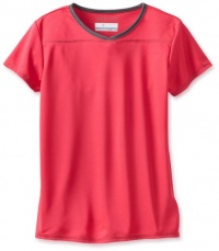 Columbia Girls 7-16 Vista Ridge Short Sleeve Top, Bright Rose, Medium Columbia Girls 7-16 Vista Ridge Short Sleeve Top, Bright Rose, Medium
