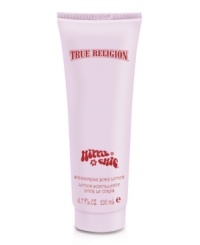 Hippie Chic by True Religion is just that, playful and sexiness intertwined with chic style and confidence. Intoxicating and addictive, notes include bright fruits, airy florals and sheer musks for a trail of sensuality. Experience Hippie Chic with this 6.7 oz Shimmering Body Lotion.