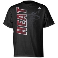 NBA adidas Miami Heat Performance Blinds T-shirt - Black NBA adidas Miami Heat Performance Blinds T-shirt - Black