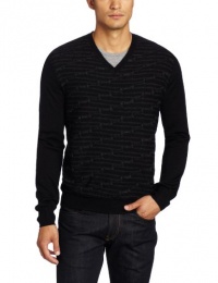 Calvin Klein Sportswear Men's Diagonal Stripe Tipped V-Neck Sweater Calvin Klein Sportswear Men's Diagonal Stripe Tipped V-Neck Sweater