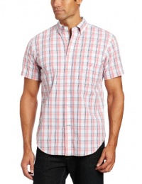 Nautica Men's Short Sleeve Poplin Plaid Woven, Desert Rose, XX-Large Nautica Men's Short Sleeve Poplin Plaid Woven, Desert Rose, XX-Large