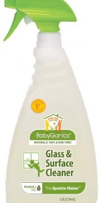 BabyGanics The Sparkle Maker Glass and Surface Cleaner, Unscented, 32-Fluid Ounce Bottles (Pack of 3)