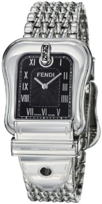 Fendi B.Fendi Large Black Dial and Milanese Bracelet Quartz Watch - F386110 Fendi B.Fendi Large Black Dial and Milanese Bracelet Quartz Watch - F386110
