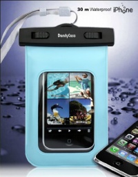 DandyCase Blue Waterproof Case for Apple iPhone 4, 4S - Also Works with iPod Touch 3, 4, iPhone 3G, 3GS, & Other Smartphones - IPX8 Certified to 100 Feet [Retail Packaging by DandyCase]