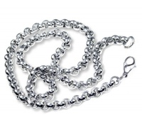 Stunning Contemporary Stainless Steel Unisex Rolo Necklace. Solid 4.50 Width Chain Available in 16, 18,20, 22, 24 26, 28, 30 Stunning Contemporary Stainless Steel Unisex Rolo Necklace. Solid 4.50 Width Chain Available in 16, 18,20, 22, 24 26, 28, 30