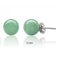 Bling Jewelry 925 Sterling Silver Jade Gemstone Ball Stud Earrings 10mm Bling Jewelry 925 Sterling Silver Jade Gemstone Ball Stud Earrings 10mm