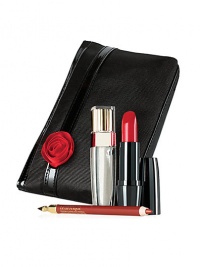 Create your most perfect lip look with this lip essentials collection. Featuring Color Design Lipstick for high potency color, Color Fever Gloss for high lacquered shine and Le Lipstique, all packaged together in a signature cosmetics bag to carry your makeup in style. Available in Blush Pink and Neutral Sweet. Made in USA. Create your most perfect lip look with this lip essentials collection. Featuring Color Design Lipstick for high potency color, Color Fever Gloss for high lacquered shine and Le Lipstique, all packaged together in a signature cosmetics bag to carry your makeup in style. Available in Blush Pink and Neutral Sweet. Made in USA.