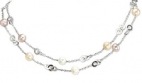 CleverEve Designer Series Pearls & Sterling Silver Accent Necklace CleverEve Designer Series Pearls & Sterling Silver Accent Necklace