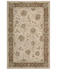 Elaborately beautiful, this mist rug from Nourison's Heritage Hall collection displays stunning detail in a traditional floral motif. Hard twist wool yarns are specially dyed to achieve a vintage patina, resulting in a look that's timelessly elegant. Elaborately beautiful, this mist rug from Nourison's Heritage Hall collection displays stunning detail in a traditional floral motif. Hard twist wool yarns are specially dyed to achieve a vintage patina, resulting in a look that's timelessly elegant.