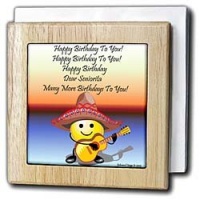 Mexican Birthday Fiesta - 6 Inch Tile Napkin Holder Mexican Birthday Fiesta - 6 Inch Tile Napkin Holder