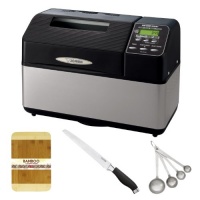 Zojirushi BB-CEC20 Home Bakery Supreme 2-Pound-Loaf Breadmaker + 8-inch x 12-inch Bamboo Cutting Board + 7-inch Bread Knife + 4-Piece Measuring Spoons Set Zojirushi BB-CEC20 Home Bakery Supreme 2-Pound-Loaf Breadmaker + 8-inch x 12-inch Bamboo Cutting Board + 7-inch Bread Knife + 4-Piece Measuring Spoons Set