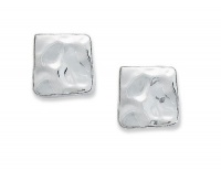 Studio Silver Earrings, Sterling Silver Hammered Square Stud Earrings Studio Silver Earrings, Sterling Silver Hammered Square Stud Earrings