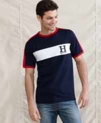 Join the crew. Add this rowing-inspired t-shirt from Tommy Hilfiger to your afternoon arsenal. Join the crew. Add this rowing-inspired t-shirt from Tommy Hilfiger to your afternoon arsenal.