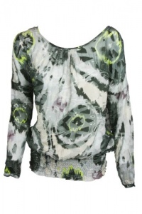 Boss Orange Hugo Boss Womens Sheer Print Blouse Top Boss Orange Hugo Boss Womens Sheer Print Blouse Top