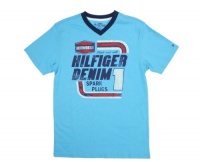 Tommy Hilfiger Boy's Graphic T-Shirt Blue M Tommy Hilfiger Boy's Graphic T-Shirt Blue M