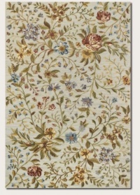 Couristan 0231/0031 EDEN Spring Blooms 108-Inch by 144-Inch Wool Area Rug, Ivory/Azure Couristan 0231/0031 EDEN Spring Blooms 108-Inch by 144-Inch Wool Area Rug, Ivory/Azure