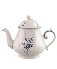 First introduced in 1768, the Vieux Luxembourg pattern is truly timeless. Dainty sprays of dark blue flowers adorn this creamy white collection for a charming tabletop that will captivate guests for years to come. First introduced in 1768, the Vieux Luxembourg pattern is truly timeless. Dainty sprays of dark blue flowers adorn this creamy white collection for a charming tabletop that will captivate guests for years to come.