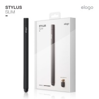 elago Stylus Slim for iPhone 5/4S/3GS, iPad and Galaxy -World First Replaceable Tip (Extra Rubber Tip included) - Black elago Stylus Slim for iPhone 5/4S/3GS, iPad and Galaxy -World First Replaceable Tip (Extra Rubber Tip included) - Black