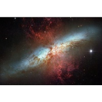 (11x17) Happy Sweet Sixteen Hubble Telescope Starburst Galaxy M82 Space Photo Art Poster Print (11x17) Happy Sweet Sixteen Hubble Telescope Starburst Galaxy M82 Space Photo Art Poster Print