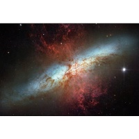 (11x17) Happy Sweet Sixteen Hubble Telescope Starburst Galaxy M82 Space Photo Art Poster Print