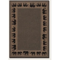 Couristan 1588/1021 Recife Elephant Cocoa/Black Rug, 7-Feet 6-Inch Round Couristan 1588/1021 Recife Elephant Cocoa/Black Rug, 7-Feet 6-Inch Round