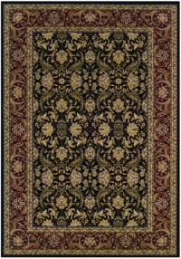 Couristan 6259/2000 Himalaya Isfahan/Ebony-Persian Red 2-Feet by 3-Feet 7-Inch Rug