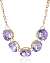 Kenneth Cole New York Modern Tanzanite Round Crystal Necklace, 19