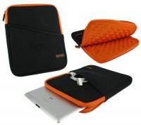 rooCASE Super Bubble Neoprene Sleeve Case Cover for Apple iPad 4 with Rentina Display, 4th Generation / iPad 2 / iPad 3 / The new iPad (Black / Orange) rooCASE Super Bubble Neoprene Sleeve Case Cover for Apple iPad 4 with Rentina Display, 4th Generation / iPad 2 / iPad 3 / The new iPad (Black / Orange)