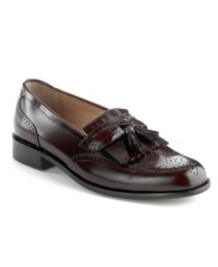 Worn out from wearing the wrong pair of men's dress shoes? This classic pair of tassel loafers for men is soft and flexible from day one. Worn out from wearing the wrong pair of men's dress shoes? This classic pair of tassel loafers for men is soft and flexible from day one.