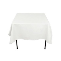 70 in. Square Polyester Tablecloth White 70 in. Square Polyester Tablecloth White