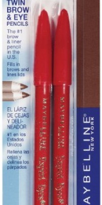 Maybelline New York Expert Wear Twin Brow and Eye Pencils, 102 Dark Brown, 0.06 Ounce Maybelline New York Expert Wear Twin Brow and Eye Pencils, 102 Dark Brown, 0.06 Ounce