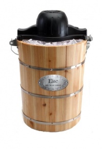 Maxi-Matic EIM-506 Elite Gourmet 6-Quart Old-Fashioned Pine-Bucket Electric/Manual Ice-Cream Maker Maxi-Matic EIM-506 Elite Gourmet 6-Quart Old-Fashioned Pine-Bucket Electric/Manual Ice-Cream Maker