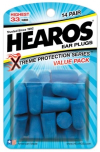 Hearos Ear Plugs Xtreme Protection, 14-Pair Foam (Pack of 3) Hearos Ear Plugs Xtreme Protection, 14-Pair Foam (Pack of 3)