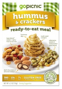 GoPicnic Ready-to-Eat Meals Hummus & Crackers (Pack of 6) GoPicnic Ready-to-Eat Meals Hummus & Crackers (Pack of 6)