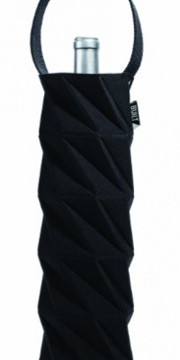 BUILT Neoprene Origami Wine Bottle Tote, Black BUILT Neoprene Origami Wine Bottle Tote, Black