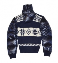 RLX Ralph Lauren Men Long Sleeve Shawl Pullover (L, Navy/off white) RLX Ralph Lauren Men Long Sleeve Shawl Pullover (L, Navy/off white)