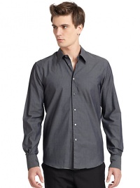 THE LOOKTailored fit silhouetteChevron striped designShirt collarFront button closure Long button cuff sleeves Shirttail hemBack yoke and seam detailsTHE MATERIALCottonCARE & ORIGINMachine washMade in Italy THE LOOKTailored fit silhouetteChevron striped designShirt collarFront button closure Long button cuff sleeves Shirttail hemBack yoke and seam detailsTHE MATERIALCottonCARE & ORIGINMachine washMade in Italy