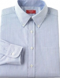 Ralph Lauren CHAPS Mens Wrinkle Free Slim Fit Oxford Dress Shirt Size 16 1/2 Sleeve 36/37 Blue Stripe Ralph Lauren CHAPS Mens Wrinkle Free Slim Fit Oxford Dress Shirt Size 16 1/2 Sleeve 36/37 Blue Stripe