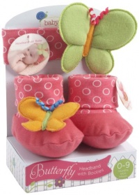 Baby Aspen Headband and Booties Set, Butterfly, 0-9 Months Baby Aspen Headband and Booties Set, Butterfly, 0-9 Months