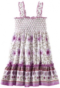 Blueberi Boulevard Girls 2-6X TG Smock Floral Border Sundress, White, 4T Blueberi Boulevard Girls 2-6X TG Smock Floral Border Sundress, White, 4T