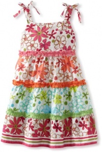 Blueberi Boulevard Girls 2-6X TG Flower Tier Layer Sundress, Multi, 4T Blueberi Boulevard Girls 2-6X TG Flower Tier Layer Sundress, Multi, 4T