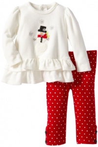 Hartstrings Baby-Girls Newborn Snowman Velour Tiered Tunic with Dot Legging 2-Piece Set, Marshmallow, 0-3 Months Hartstrings Baby-Girls Newborn Snowman Velour Tiered Tunic with Dot Legging 2-Piece Set, Marshmallow, 0-3 Months